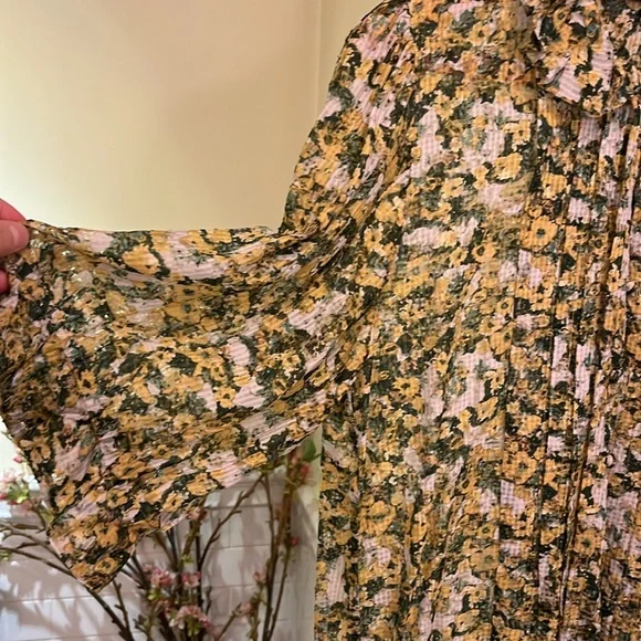 Isabel Marant yellow floral top - size 10 - silk blend - beautiful summer top - Picture 3 of 12